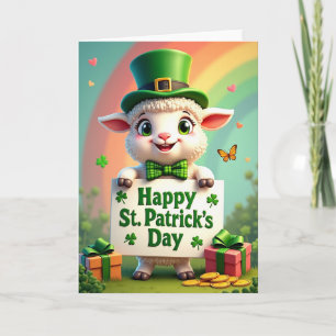 Herz-Muster-St.-Patricks-Tag-Karte Karte
