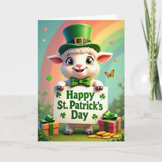 Herz-Muster-St.-Patricks-Tag-Karte Karte (Vorderseite)