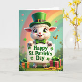 Herz-Muster-St.-Patricks-Tag-Karte Karte (Gelbe Blume)