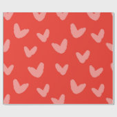Herz Muster Sweet Liebe Red Artisan Fun Geschenkpapier (Flach)