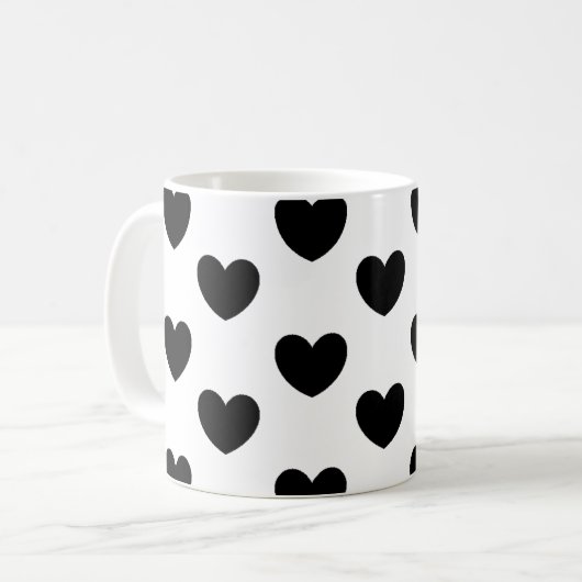 Herz-Muster-Tasse Kaffeetasse (Vorderseite Links)