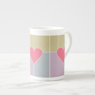 Herz-Muster-Tasse Porzellantasse