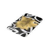 Herz-Muster und Goldene Foil Badematte (Schrägansicht)