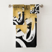 Herz-Muster und Goldene Foil Badhandtuch Set (Insitu)