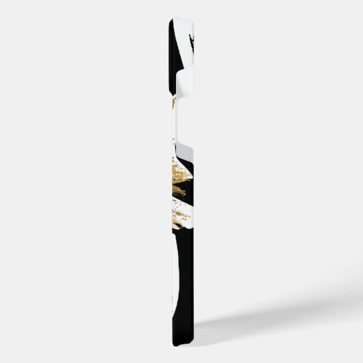 Herz-Muster und Goldene Foil iPhone Hülle (Linke Seite)