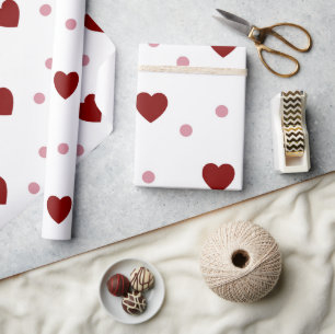 Herz-Muster Valentine Geschenkpapier