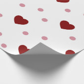 Herz-Muster Valentine Geschenkpapier (Ecke)
