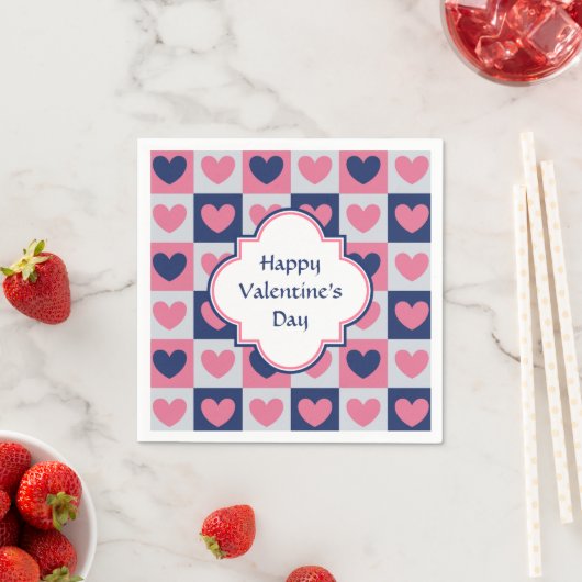 Herz-Muster Valentine Serviette (Beispiel)