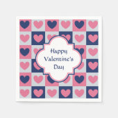 Herz-Muster Valentine Serviette (Vorderseite)