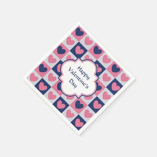 Herz-Muster Valentine Serviette (Ecke)