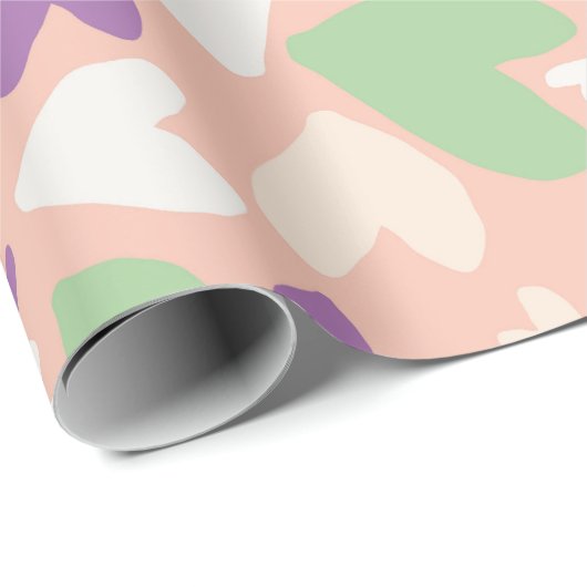 Herz-Muster-Valentine-Wrapping Papier Geschenkpapier (Rolleneckpunkt)