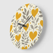 Herz-Muster Wall-Uhr Große Wanduhr (Winkel)