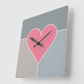 Herz-Muster-Wanduhren Quadratische Wanduhr (Winkel)