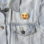 Herz mustert Liebe glückliches Emoji Knopf-Button Button (Beispiel)