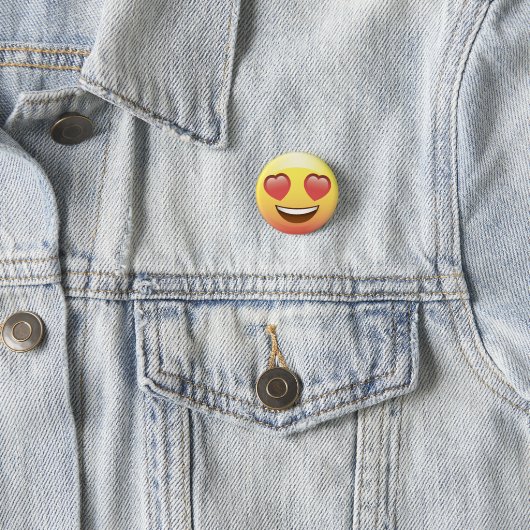 Herz mustert Liebe glückliches Emoji Knopf-Button Button (Beispiel)