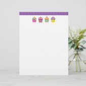 Herz 'N Muster Cupcake Letterhead (Stehend Vorderseite)