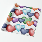 Herz Nahtloses Muster Geschenkpapier (Ungerollt)