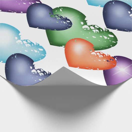 Herz Nahtloses Muster Geschenkpapier (Ecke)