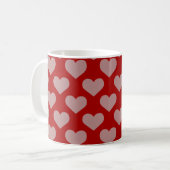 Herz - Nahtloses Muster Kaffeetasse (Vorderseite Links)