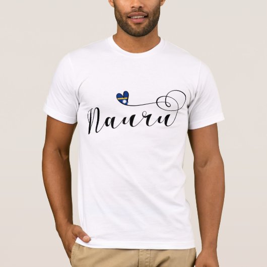 Herz Nauru Flag, I Liebe Nauru, Republik Nauru T-Shirt (Vorderseite)