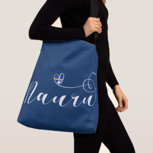 Herz Nauru Flag, I Liebe Nauru, Republik Nauru Tragetaschen Mit Langen Trägern