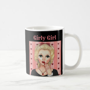 Herz Necklace Head Vase Girly Girl Blonde Pink Kaffeetasse