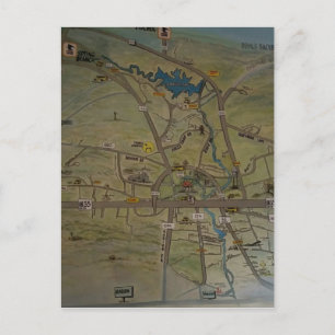 Herz New Braunfels, Texas Postkarte