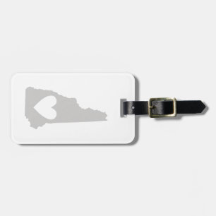 Herz-New Hampshire Staats-Silhouette Gepäckanhänger