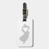 Herz-New-Jersey Staats-Silhouette Gepäckanhänger (Vorderseite vertikal)