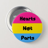 Herz-nicht Teil-Pansexual Stolz-Knopf Button (Vorne & Hinten)