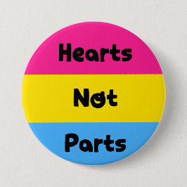 Herz-nicht Teil-Pansexual Stolz-Knopf Button