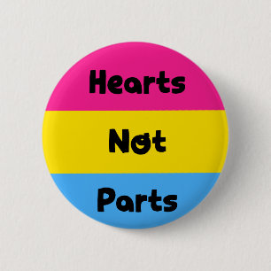 Herz-nicht Teil-Pansexual Stolz-Knopf Button