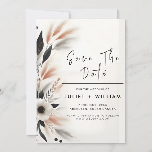 Herz Nichts Extravagant nur Liebe Spaß Hochzeit Save The Date (Vorderseite)