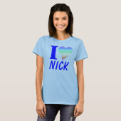 Herz-Nick des Blau-I T-Shirt (Vorne ganz)