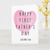 Herz Niedlich Erster Vatertag Karte (Gelbe Blume)