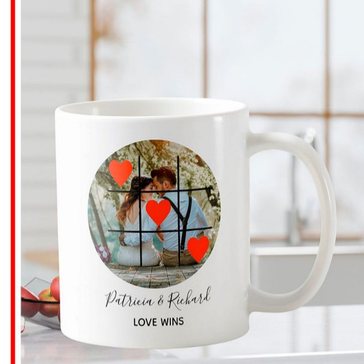 Herz Niedliche Liebe gewinnt Foto Valentine Kaffeetasse
