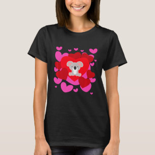 Herz Niedliche Liebe Urlaub Valentinstag Tiere Lo T-Shirt