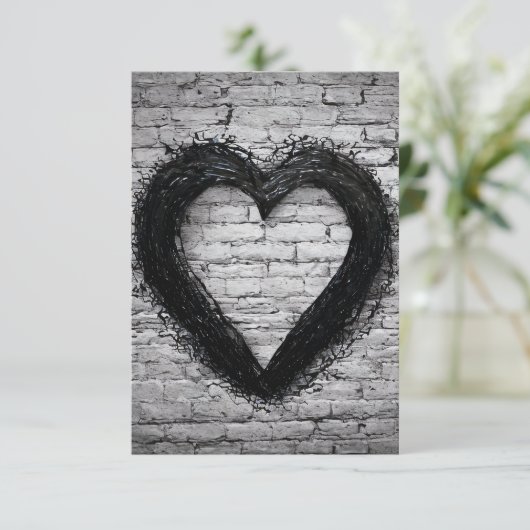 Herz, Nr. 02 Dankeskarte (Stehend Vorderseite)