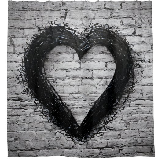 Herz, Nr. 02 Duschvorhang (Vorderseite)