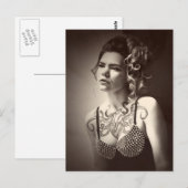 Herz Octopus Tattoo Girl Foto Postkarte (Vorne/Hinten)