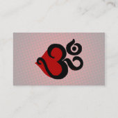 Herz-OM-Visitenkarten Visitenkarte (Rückseite)