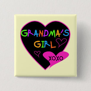 Herz-Oma's Girl-T - Shirt und Geschenke Button