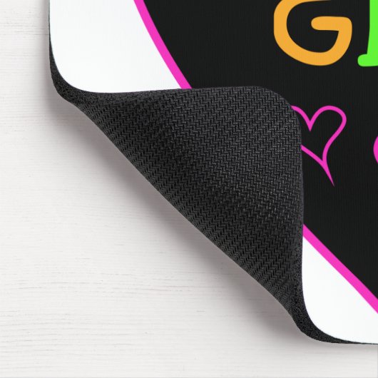 Herz-Oma's Girl-T - Shirt und Geschenke Mousepad (Ecke)