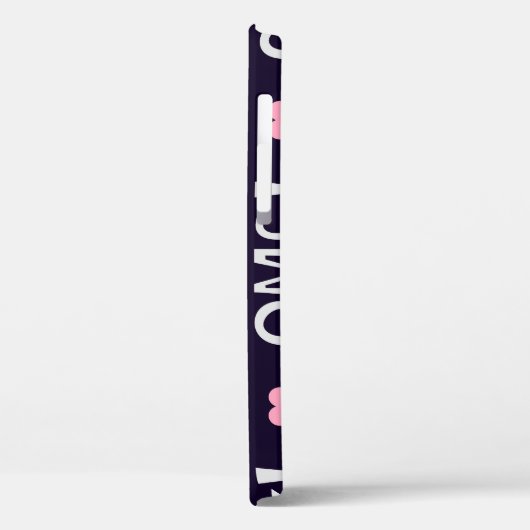 Herz, OMG-Text, niedliches Muster Case-Mate iPhone Hülle (Rückseite / Links)