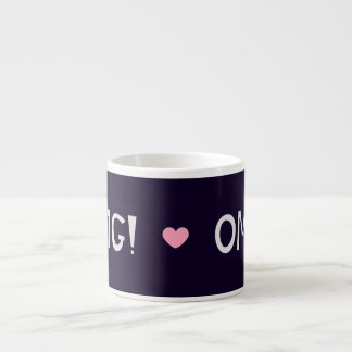 Herz, OMG-Text, niedliches Muster Espressotasse