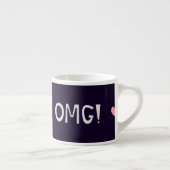 Herz, OMG-Text, niedliches Muster Espressotasse (Rechts)