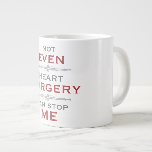 Herz-Operation-Spaß Jumbo-Tasse (Vorderseite Rechts)