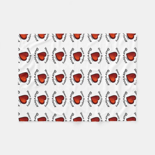 Herz-Operations-Überlebender Fleecedecke (Vorderseite (Horizontal))