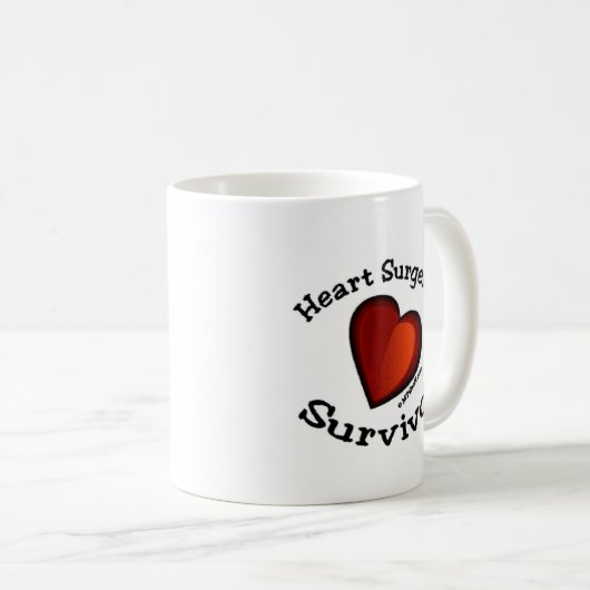 Herz-Operations-Überlebender Kaffeetasse (VorderseiteRechts)