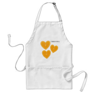 Herz Orange Apron – Süßes Zitrus-Küchengeschenk Schürze